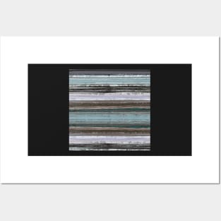 Blue Day Rustic Stripes Posters and Art